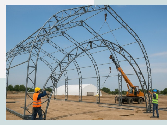 Монтаж ангаров в Черкесске от 612 руб. - Надежно и быстро